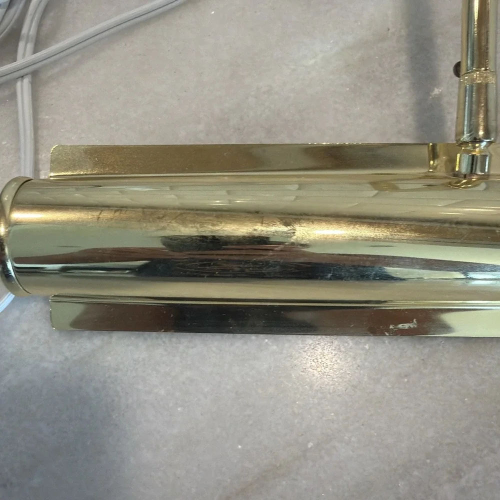 Vintage Gold Tone Art Light 14in Double Bulb ES003